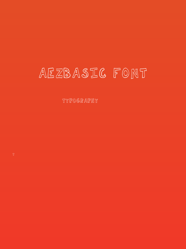 AEZbasic font Poster