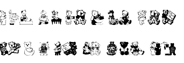 AEZbears Font LOWERCASE