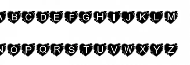 AEZbighearts Font UPPERCASE
