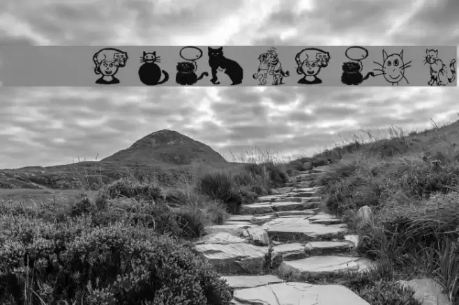 AEZcrazycats Font examples