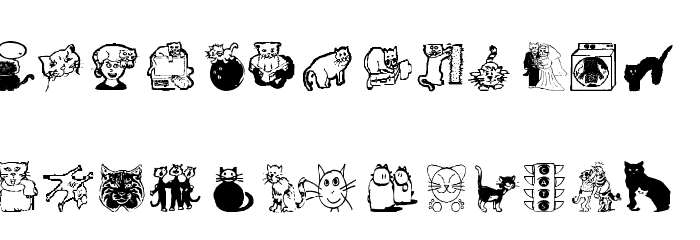 AEZcrazycats Font LOWERCASE