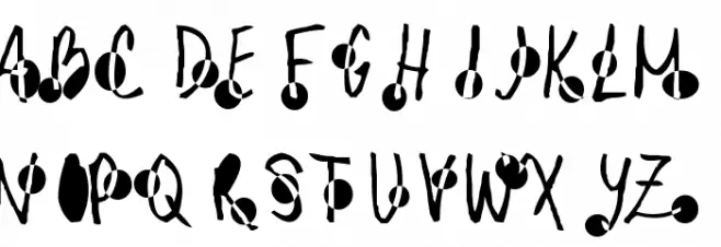 AEZcricles フォント 大文字