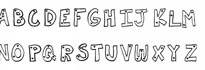 AEZhearts Schriftart Groß
