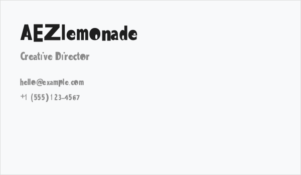 AEZlemonade Business Card