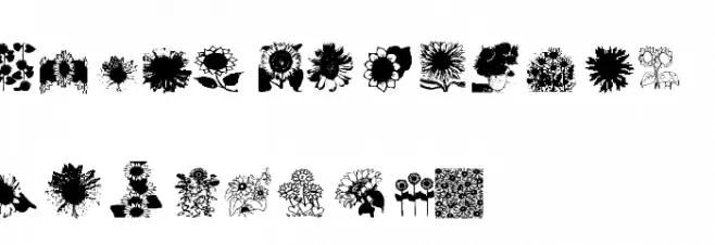 AEZsunflowers Schriftart Groß