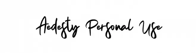 Aedesty Personal Use  フリーフォントのダウンロード