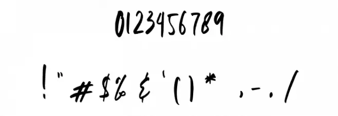 Aedesty Personal Use Font OTHER CHARS