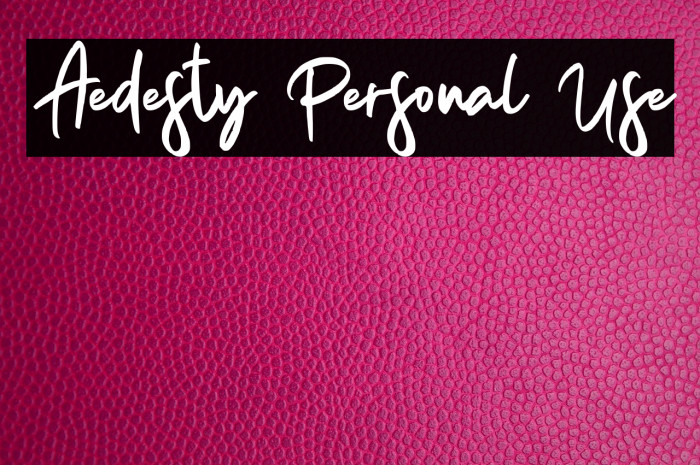 Aedesty Personal Use Example 2