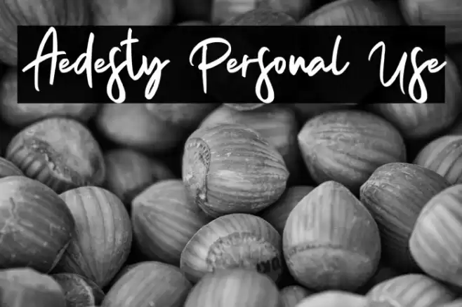 Aedesty Personal Use Font examples
