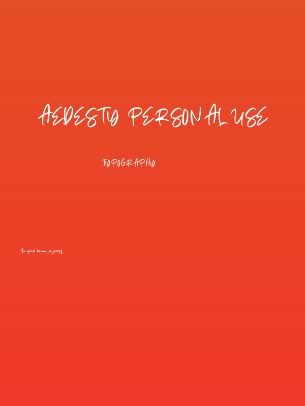 Aedesty Personal Use Poster