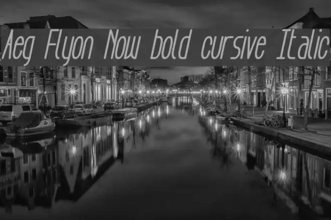 Aeg Flyon Now bold cursive Italic Schriftart examples