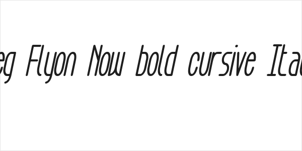 Aeg Flyon Now bold cursive Italic Logo