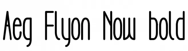 Aeg Flyon Now bold  font caratteri gratis
