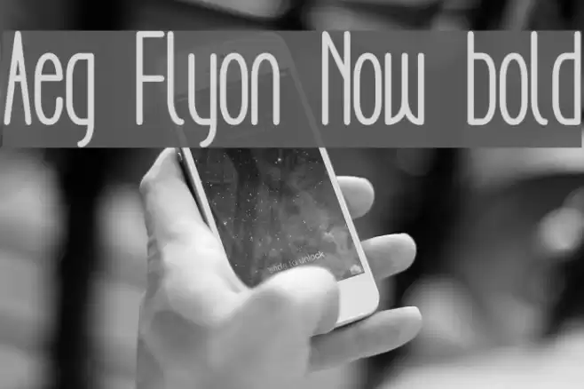 Aeg Flyon Now bold Font examples