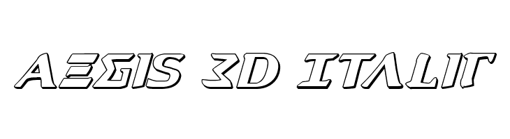 Aegis 3D Italic Font