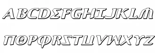 Aegis 3D Italic Fuentes MAYÚSCULAS