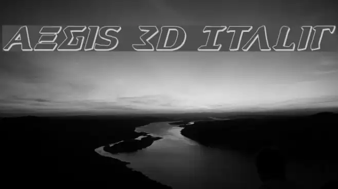 Aegis 3D Italic Font examples