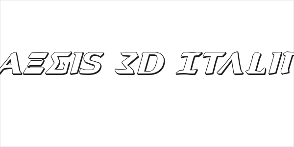 Aegis 3D Italic Logo