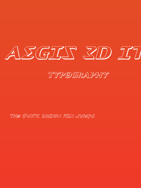Aegis 3D Italic Poster