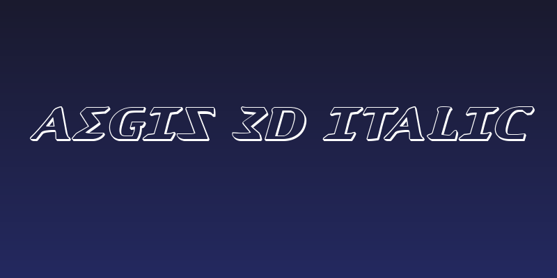 Aegis 3D Italic Social Header