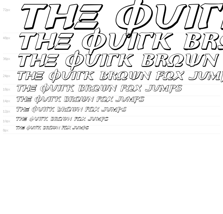 Aegis 3D Italic Waterfall