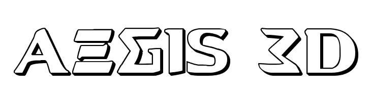Aegis 3D Font