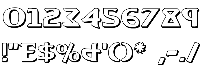 Aegis 3D Font OTHER CHARS
