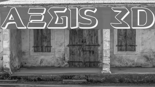 Aegis 3D Font examples