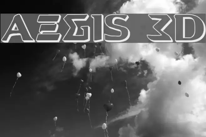 Aegis 3D Font examples