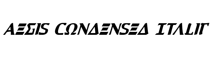 Aegis Condensed Italic Font