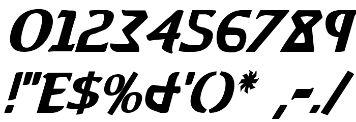 Aegis Condensed Italic Font OTHER CHARS