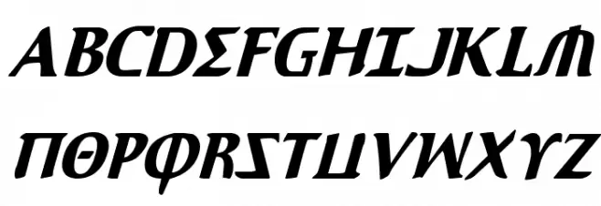Aegis Condensed Italic 字体 大写