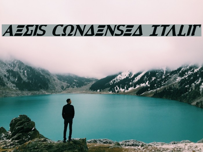 Aegis Condensed Italic Font examples
