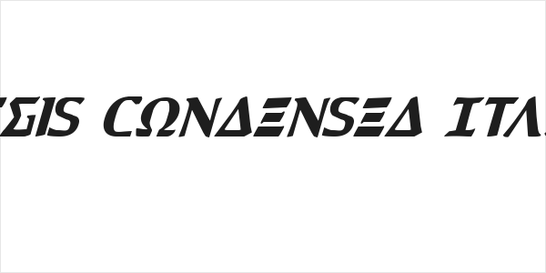 Aegis Condensed Italic Logo