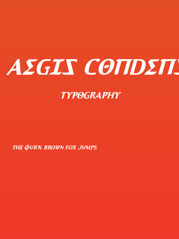 Aegis Condensed Italic Poster