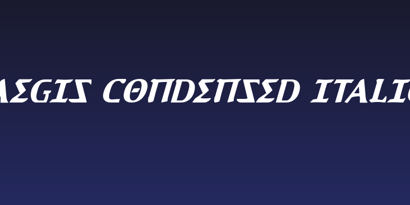 Aegis Condensed Italic Social Header