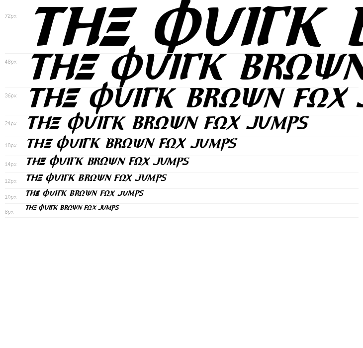 Aegis Condensed Italic Waterfall