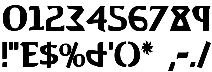 Aegis Condensed Font OTHER CHARS