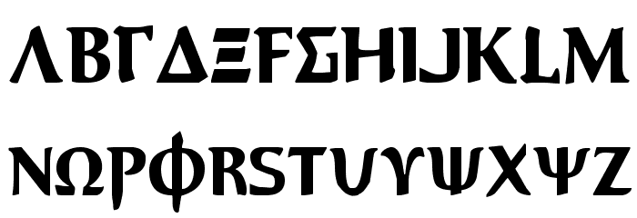 Aegis Condensed Font LOWERCASE