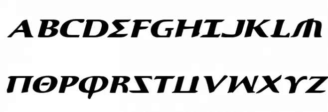 Aegis Expanded Italic Polices MAJUSCULES