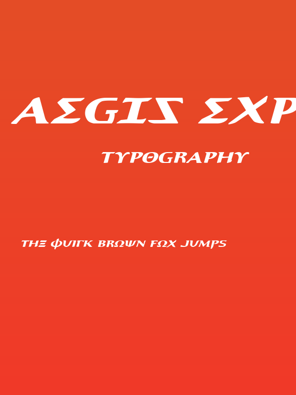 Aegis Expanded Italic Poster