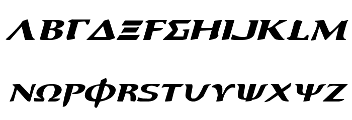 Aegis Expanded Italic Font LOWERCASE