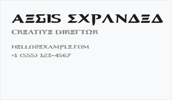 Aegis Expanded Business Card