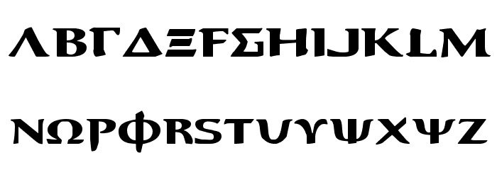 Aegis Expanded Font LOWERCASE