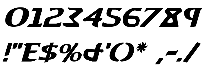 Aegis Italic Font OTHER CHARS