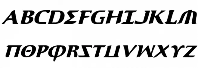 Aegis Italic फ़ॉन्ट अपरकेस