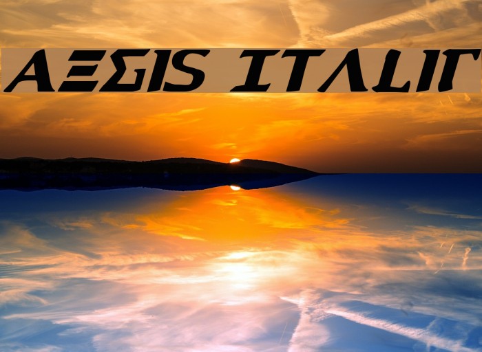 Aegis Italic Font examples
