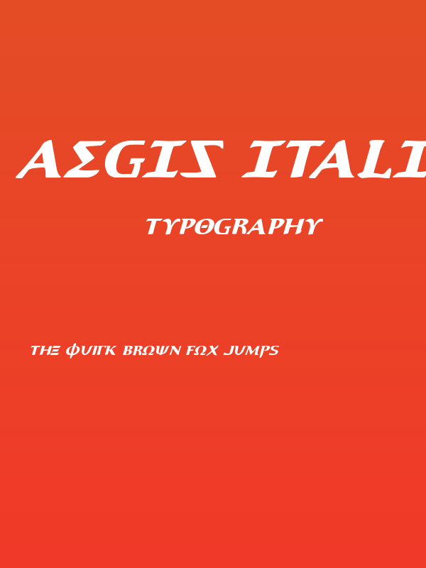 Aegis Italic Poster