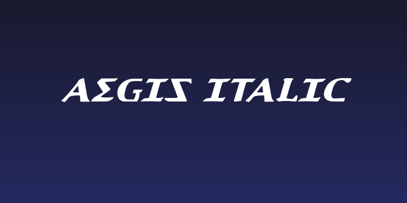 Aegis Italic Social Header