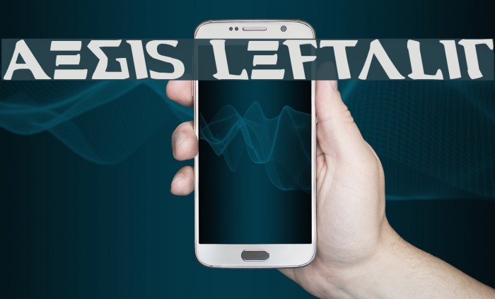 Aegis Leftalic Font examples
